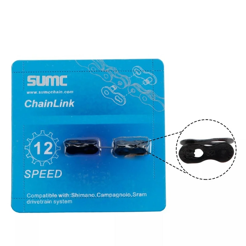 2 Paar SUMC Fahrradkette Missing Link 6/7/8/9/10/11/12 Geschwindigkeit MTB Rennrad Wiederverwendbare Kette Magic Verschluss Gold Bunte Quick Link – Detail 12