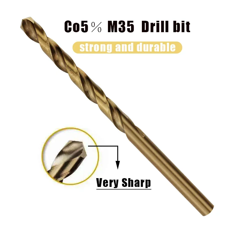 Cobalt High Speed Twist Drill Bit M35 Tool Set Of Drills Accessories For Metal Stainless Steel Drilling