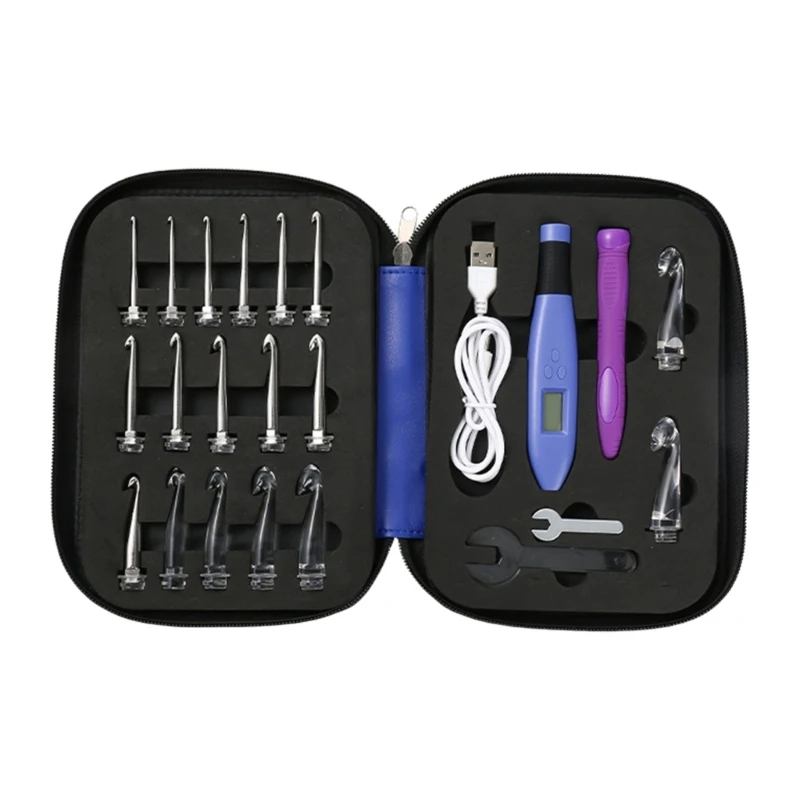 Zestaw szydełków do liczenia wymienną końcówką rozmiarze 18 2,0–14 mm do robienia na drutach