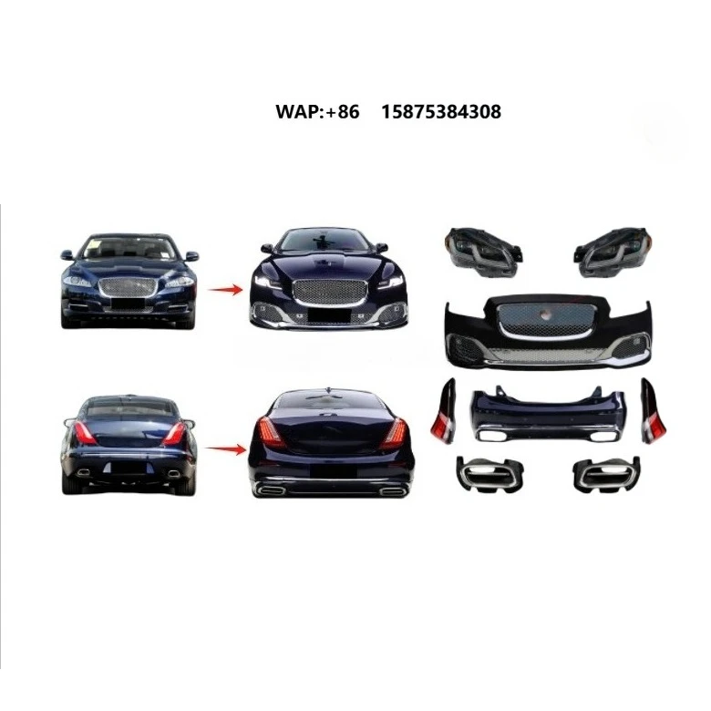 For  XJ 2010-2019 Old Upgrade to Style Low to High Front and Rear Bumper Completely Include Lights Body Kit