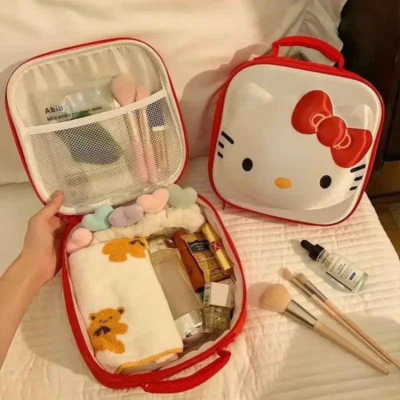 

New Cosmetic Case Kuromi Hello Kittys Cartoon Eva Cosmetic Storage Bag Large Capacity Portable Travel Portable Toiletry Bag