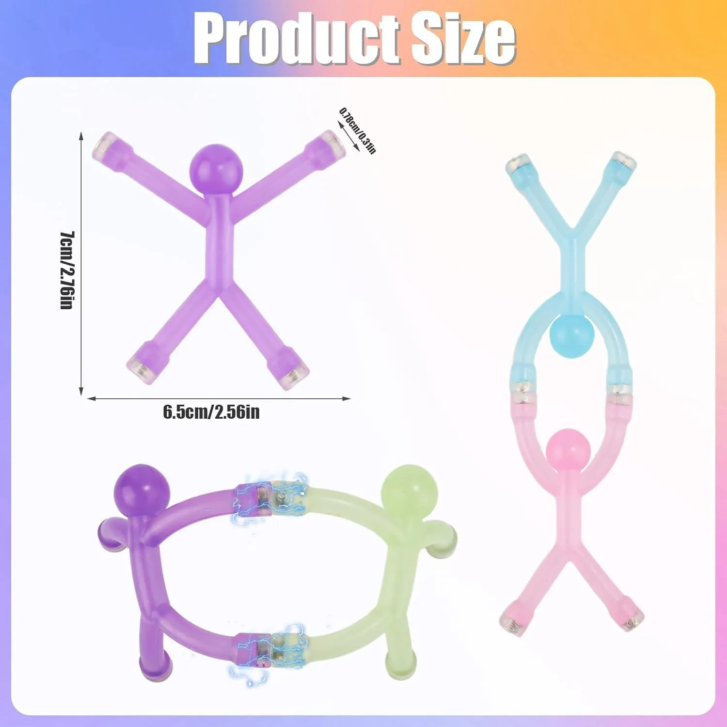 10Pcs Colorful Fridge Magnets Cute Mini Man Flexible Magnetic Sticker Magnet People for Refrigerator DIY Hook Home Office Decor - view 4