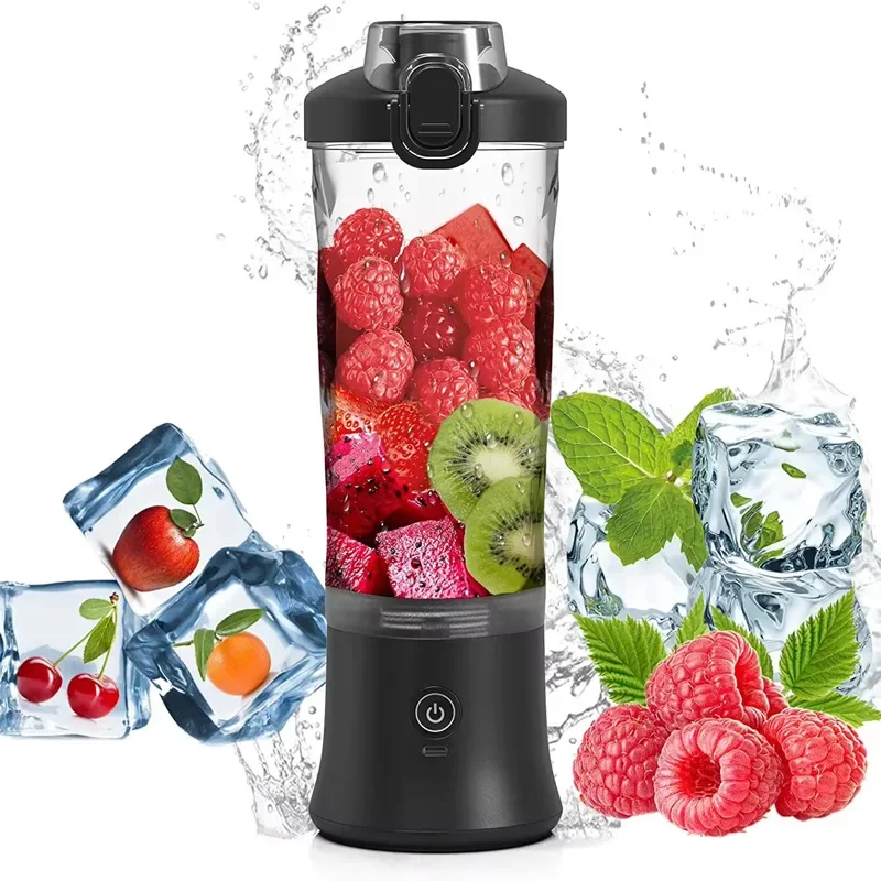 Portable electric fruit juicer, USB rechargeable machine, sports protein shaker, electric mini blender kitchen juicer