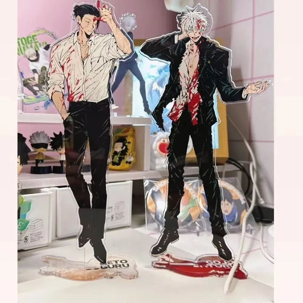 Jujutsu Kaisen Acrylic Stand Figure Satoru Gojo Geto Suguru Anime Peripheral Cute Delicate Dormitory Acrylic Desktop Ornament
