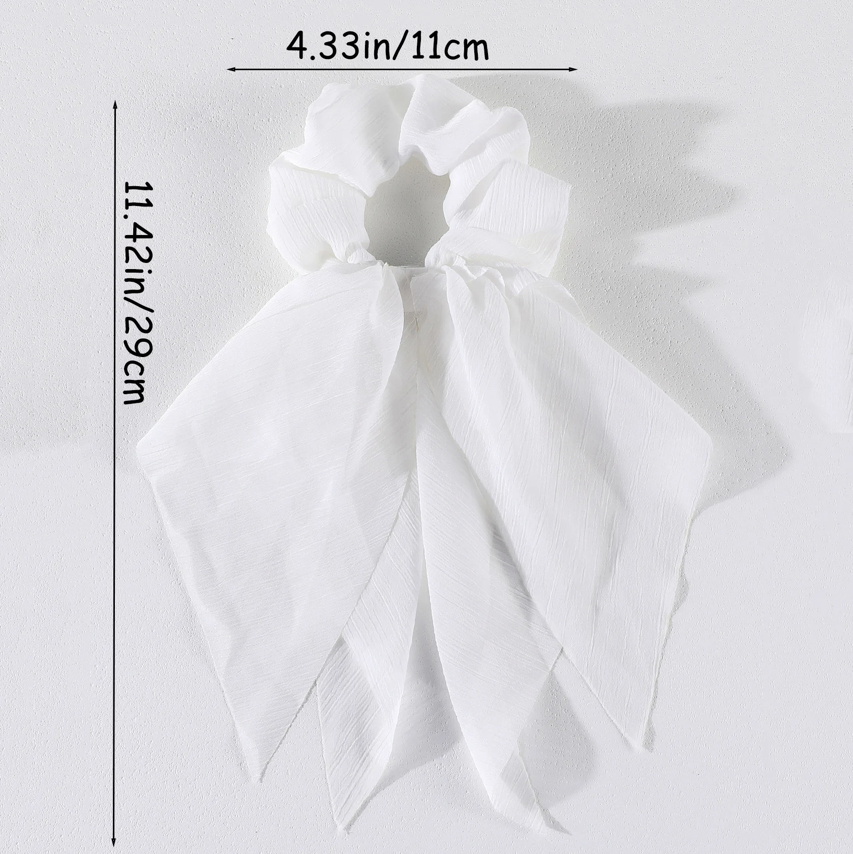 Chiffon Long Ribbon Bow Scrunchies Women Girl Ponytail Holder Scarf Hair Ties Elastic Hair Band Rope Headbands Hair Accessories