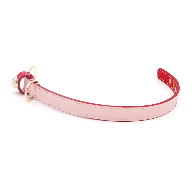 Puppy Dog Collar Genuiner Leather  Pet Collar Necklace High-end Pure Handmad Drop Shipping  Dogs Product Contrasting Colors