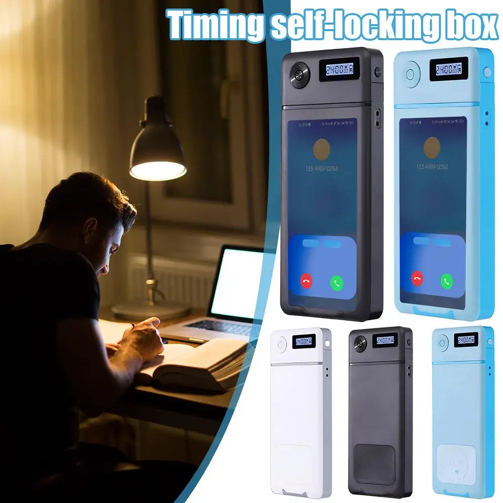 Students Phone Timed Lock Box Portable Smartphone Timer Locker Phone Addiction Self-Control Timer Box Cell Phone Timing Case