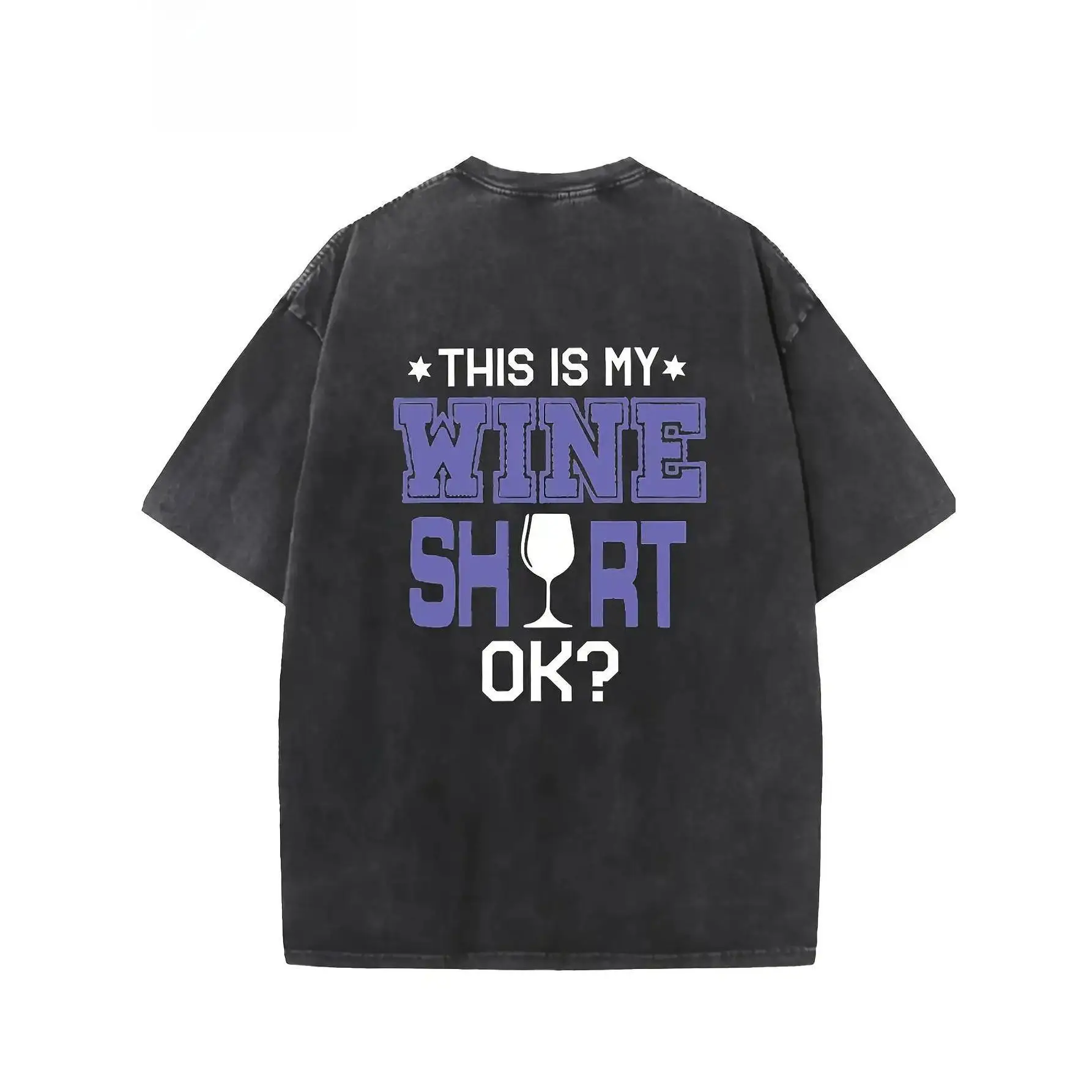 

This Is My Wine Shirt OK T-Shirt Funny Wine Lover Graphic Tee Unisex Alcohol Humor Gift Wine Glass Top