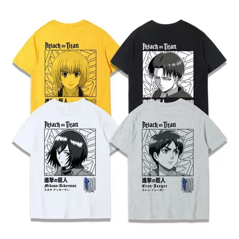 Japanese Anime T Shirt Scouting Legion Clothes Shingeki No Kyojin Tee Shirt Attack on Titan Giant Short-sleeve T-shir Men Women