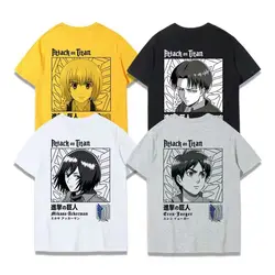 Maglietta Anime giapponese Scouting Legion Clothes Shingeki No Kyojin Tee Shirt Attack on Titan Giant T-shir manica corta uomo donna