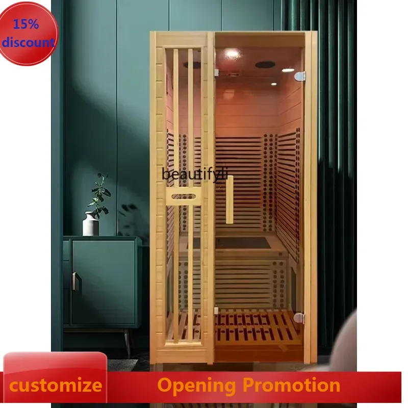 

ss7486 new style Light Wave Room Family Sauna Room Spectrum Far Infrared Sweat Steaming Room Energy Cabin Confinement Sweating H