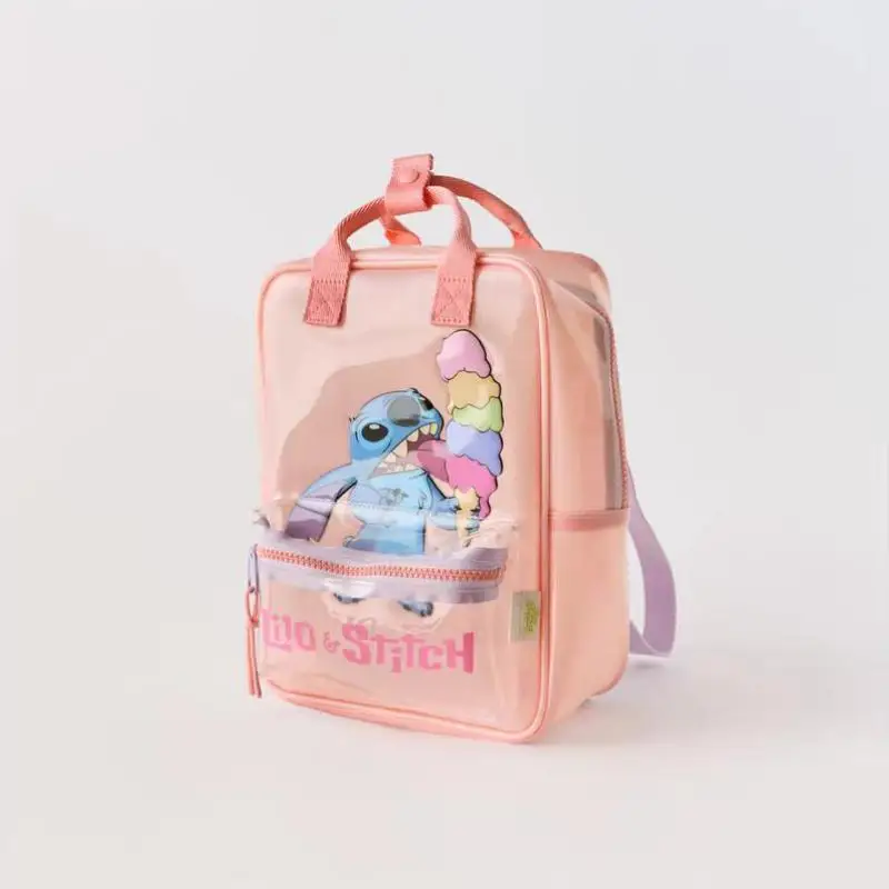 Boutique Fashion Trendy Design Children Backpack Baby Girls Cartoon Cute Transparent Two-shoulder Bag Kindergarten Kids Shoolbag