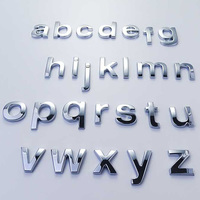DIY your name 3d chrome lower case letters & numbers self adhesive motorcycle signs auto logo badge decal Car parts Decoration