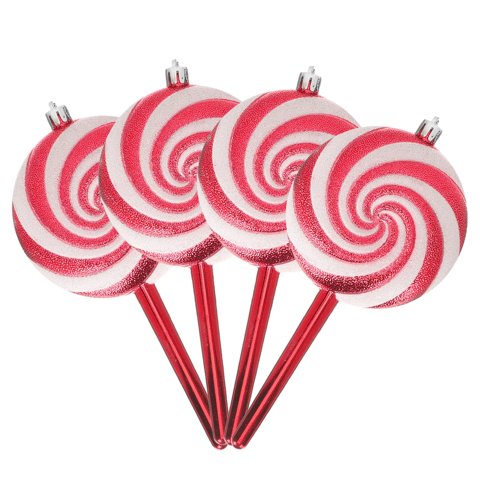 

4Pcs Candy Cane Hanging Ornaments Christmas Tree Decorations Xmas Holiday Party Home Office Window Display Gift
