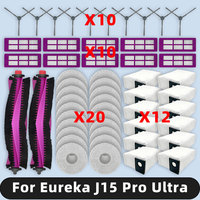 Compatible For ( Eureka J15 Pro Ultra ) Spare Parts Main Side Brush Hepa Filter Mop Cloth Dust Bag Accessories Consumables