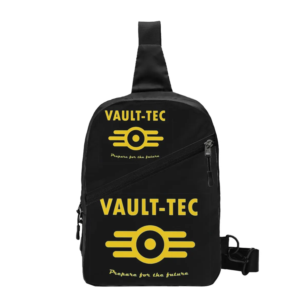 Fallout 4 Vault-Tec Logo Chest Bag Men Sling Crossbody Backpack Chest Bag Travel Hiking Daypack Shoulder Bag