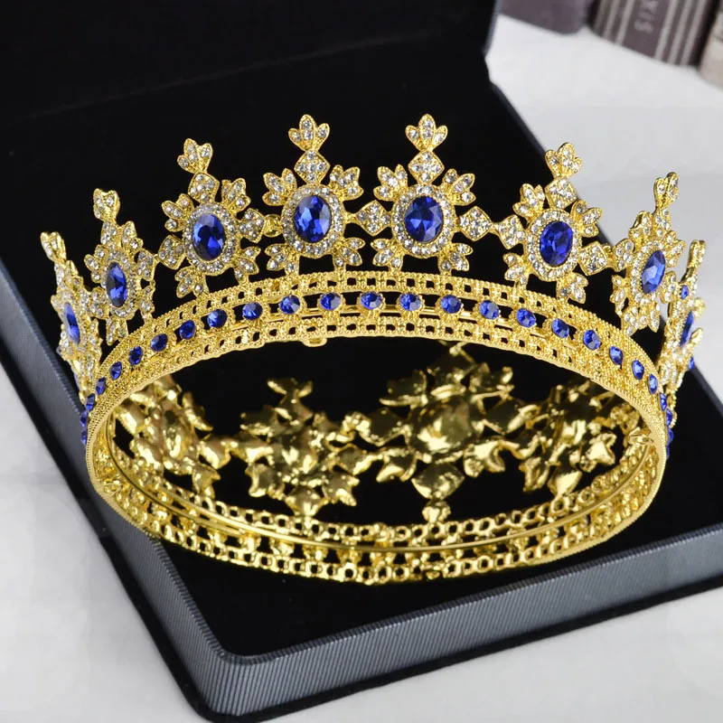 Pageant Full Circle Tiara Rhinestones King Queen Crown Wedding Bridal Crown Costume Party Art XIN-Shipping