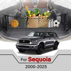 Car Cargo Net Stretchable,Car Gadgets, Adjustable Elastic Trunk Storage Net with Hook for Toyota Sequoia 2000-2025