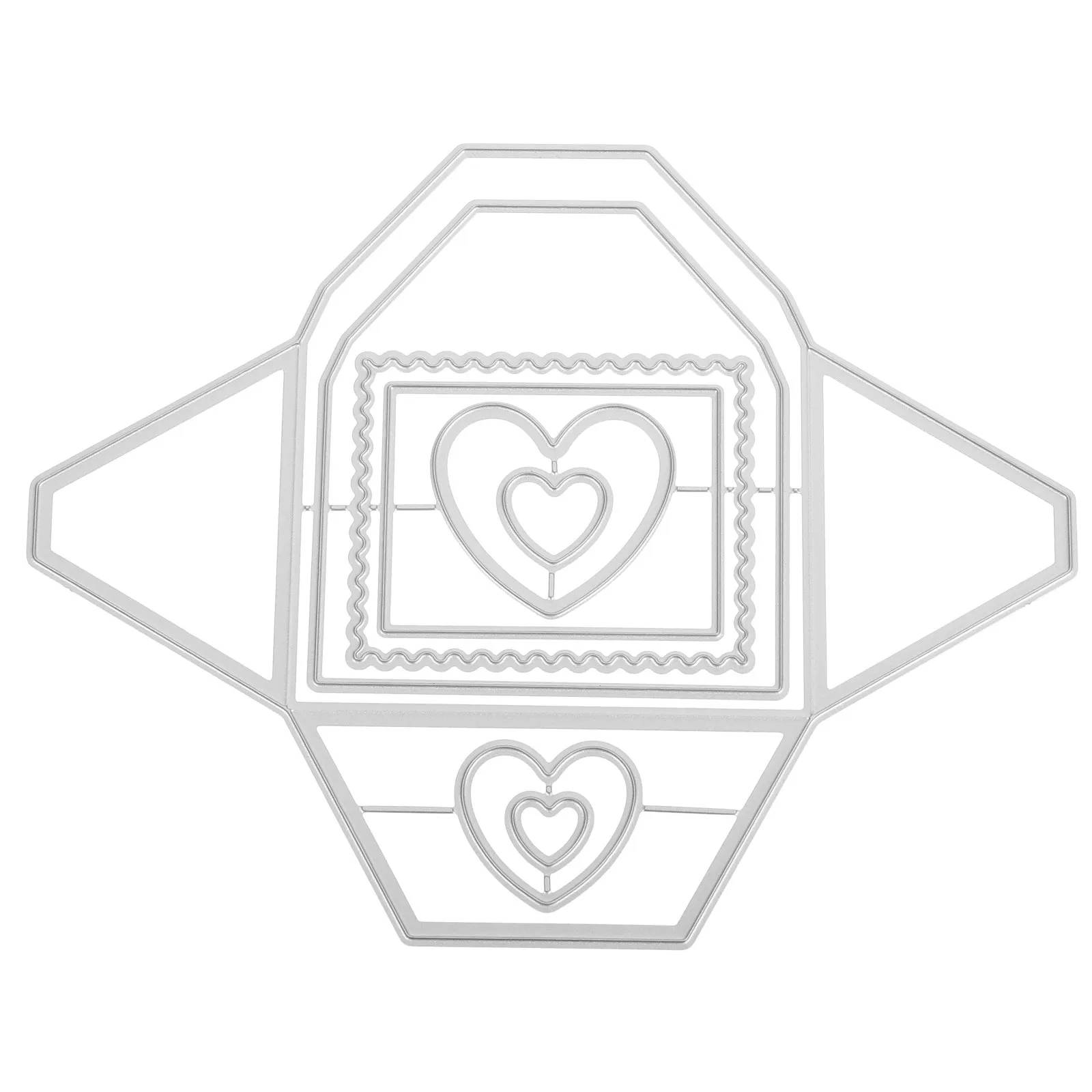 Background Frame Metal Cutting Dies 3D Effect for Greeting Cards Envelopes Scrapbooks Precision Craft Dies Carbon Steel Stencil