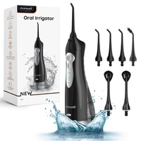 Cordless Mornwell D52 Water flosser -3 modes,6 nozzles,and USB Rechargeable Battery for Effortless Cleaning at Home or On-the-Go