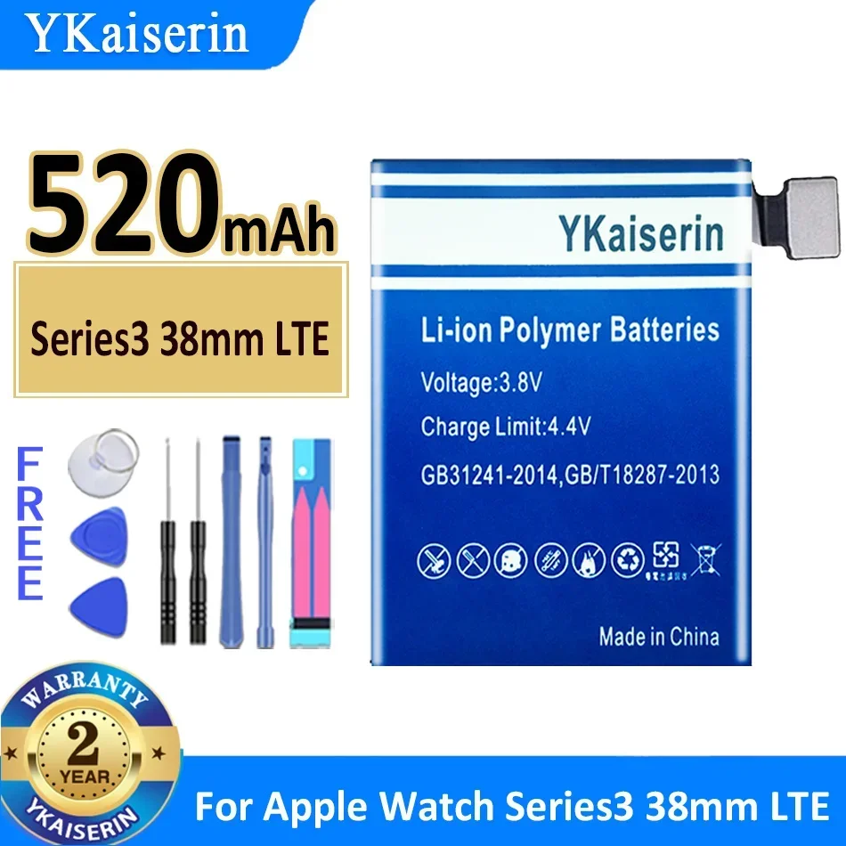 YKaiserin Battery For Apple Watch iWatch Series 1 2 3 4 GPS + LTE 2 1 38mm 40mm 42mm 44mm S4 S3 S2 S1 Batterij