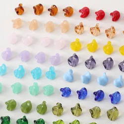 6PCS 14*17mm Irregular Twisted Glass Beads Pendant Charms for Jewelry Making Eardrop DIY Hand Made Necklace Accessories