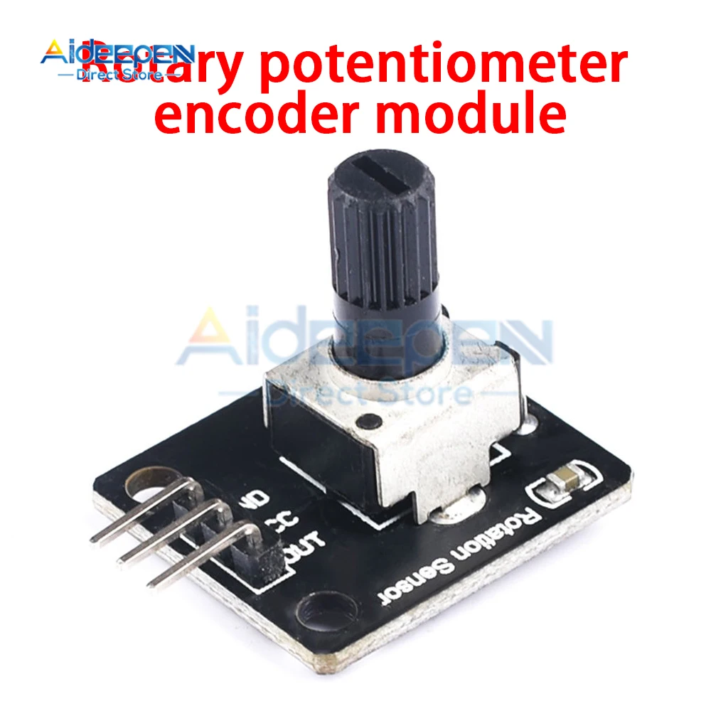 DC 3.3V-5V 360 Degrees Rotary Encoder Module Rotary Potentiometer Analog Knob Module for Arduino Rotary Encoder With Knob Cap