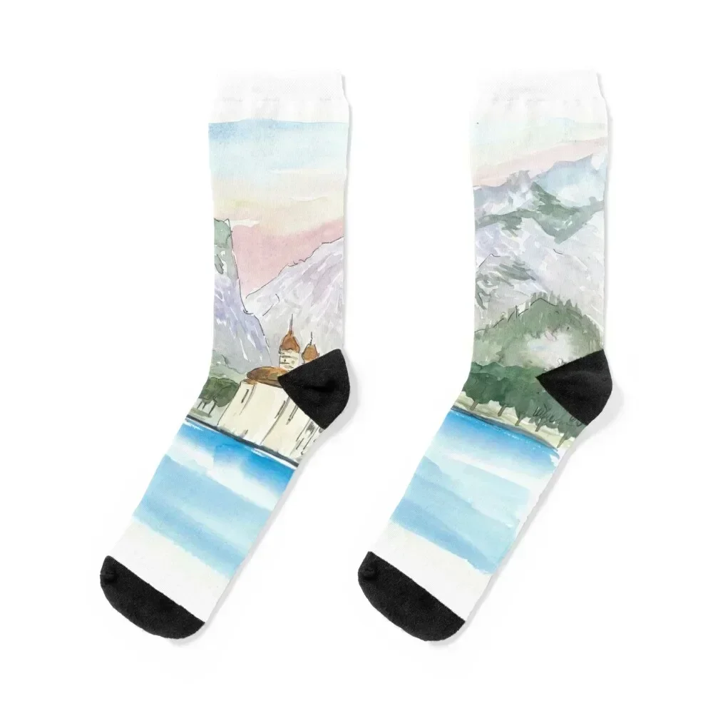 

Saint Bartholomew Church Koenigsee with Watzmann Mountain Socks golf Stockings compression floor Socks Man Women's
