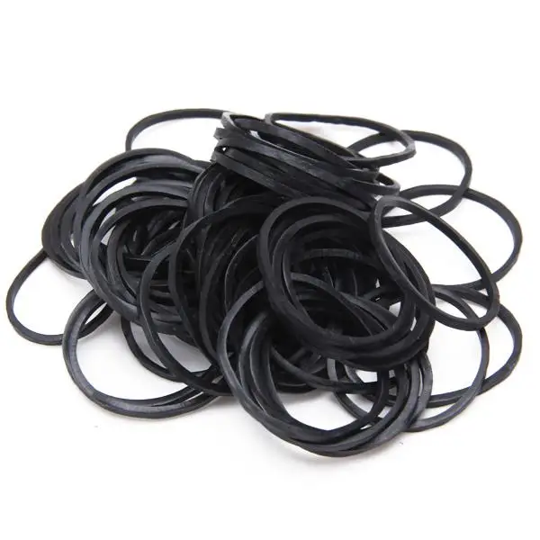 70 Packs Silicone Tube Tip Bar Damping Rubber Bands Rings Supplies Black