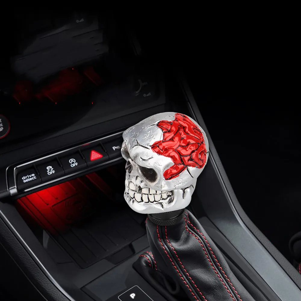 Universal Skull Head Manual Car Gear Stick Shifter Knob Shift Lever Handle