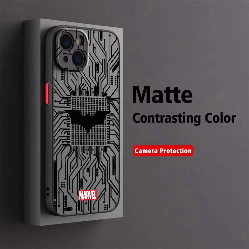 Spider-Man Art Line Cool per Apple iPhone 16 15 14 13 12 11 XR XS X Pro Max Plus Mini Custodia per telefono traslucida satinata