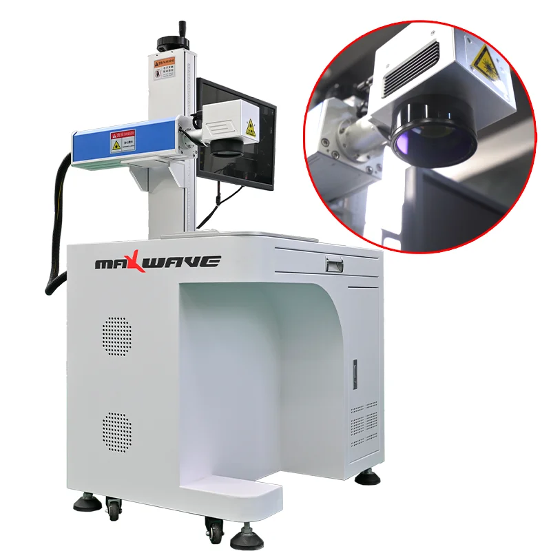 Maxwave High Speed Desktop 20W 30W 50W Raycus Max Fiber Laser Marking Machine Good Price For Metal Hard Plastic