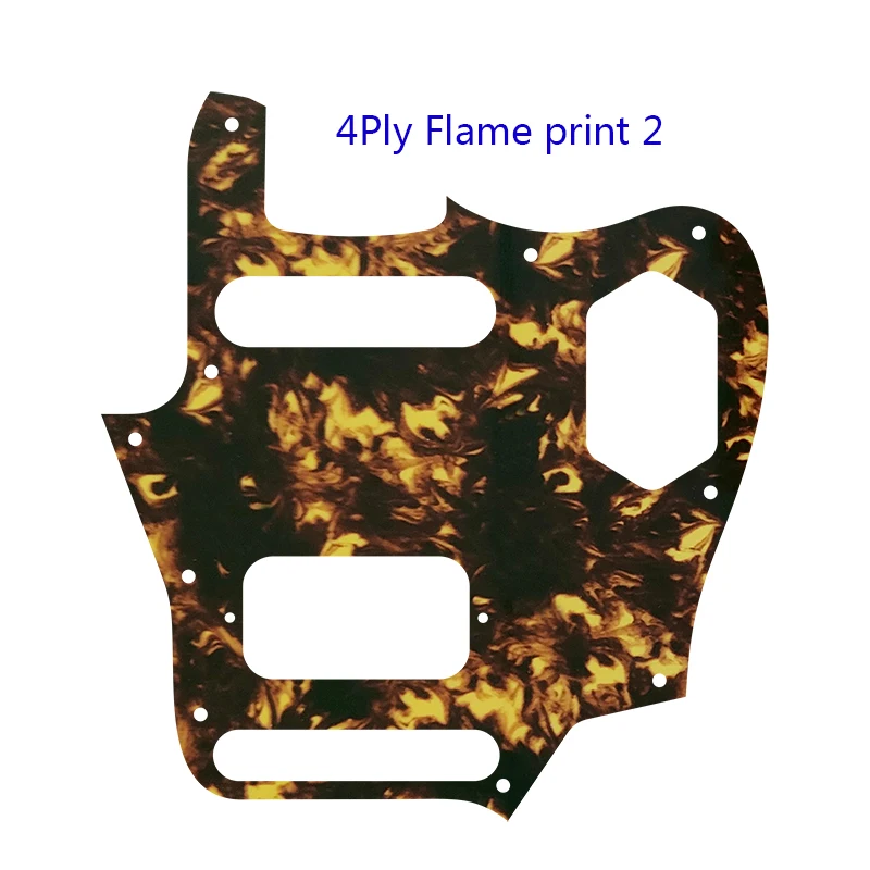 Pleroo Custom Guitar Parts - For US Jaguar SH Guitar Pickguard With Single And Humbucker Pickups Multi Color Choice