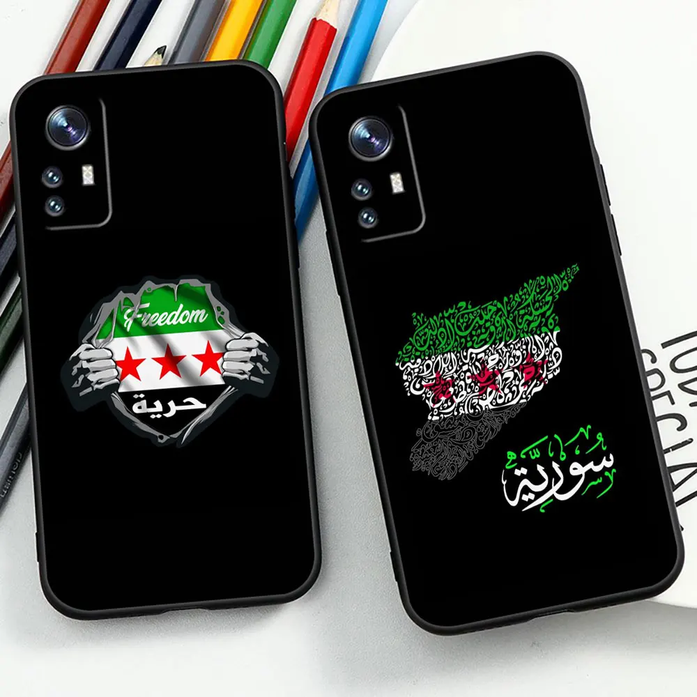 Syrian Revolution Flag Phone Case For Xiaomi Mi Poco M5 M4 M3 X5 X4 X3 X2 F5 F4 F3 F2 GT Pro Nfc Note12TUrbo K60 5G Black Cover