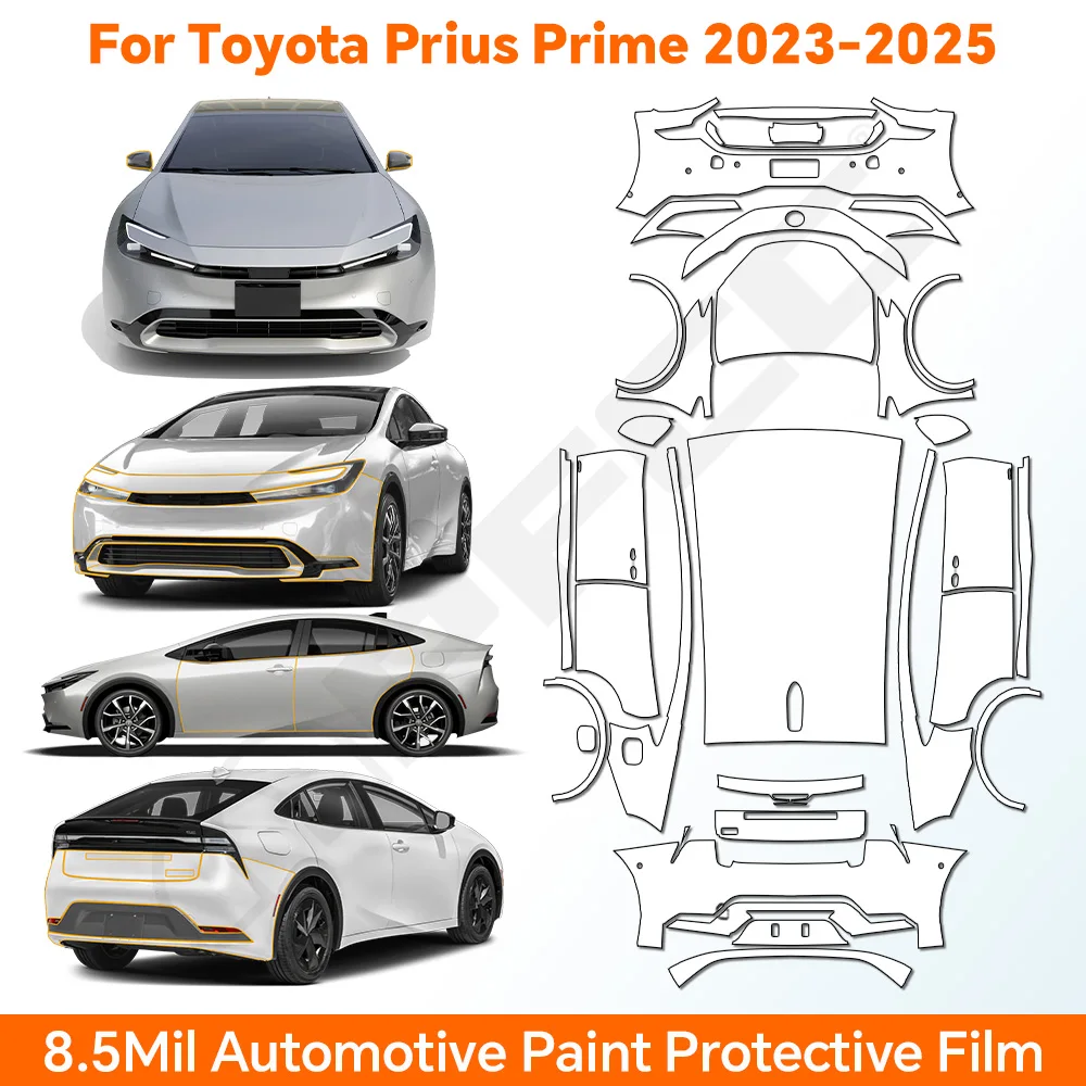 

Pre-cut PPF Car Body Clear Bra Resistant Invisible Kit For Toyota Prius Prime 2023-2025 TPU Paint Protection Film Anti-Scratch