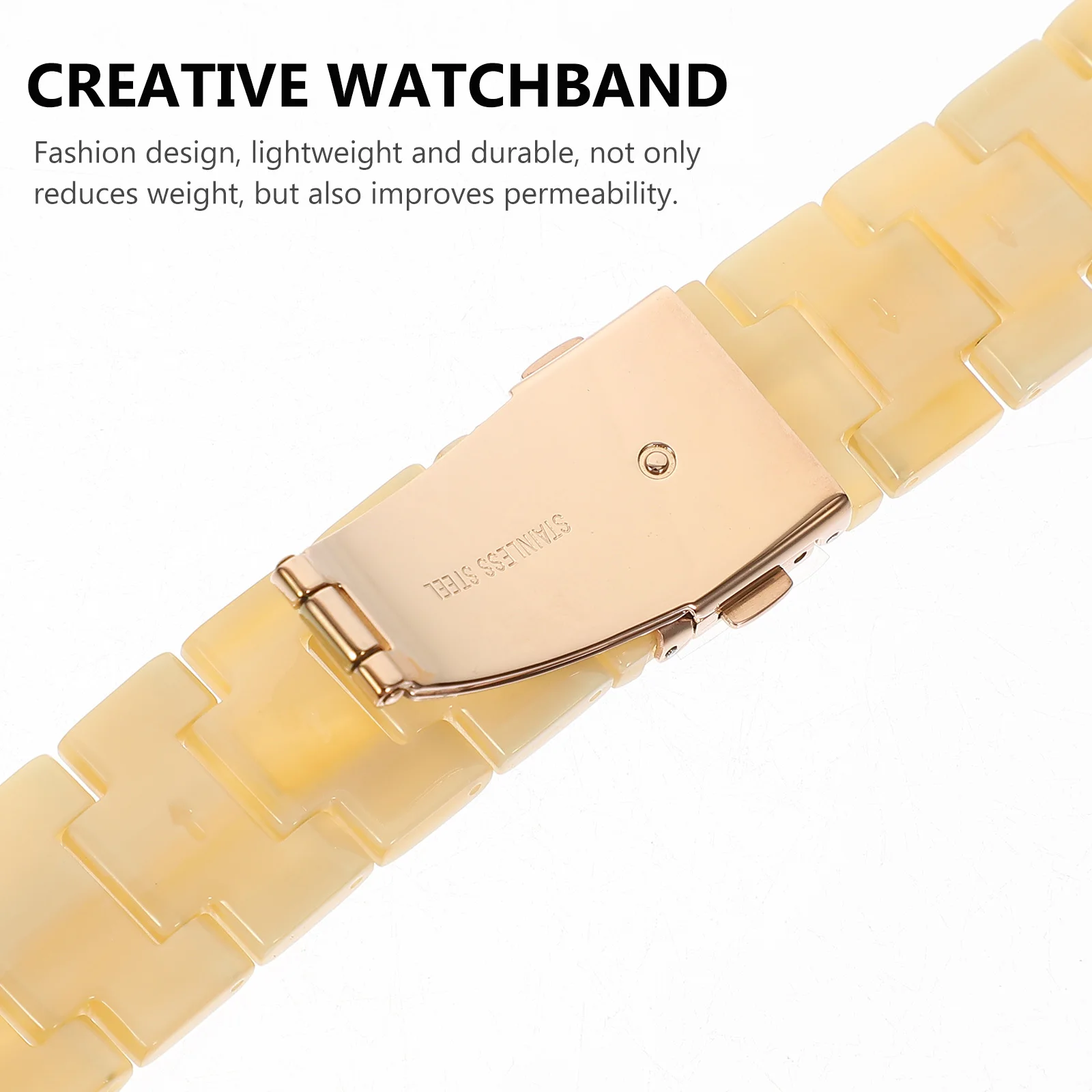 

Decorative Watch Band Stylish Lightweight Replaceable Resin Watch Strap for Men Women Universal Fit Watchbands Smartwatch