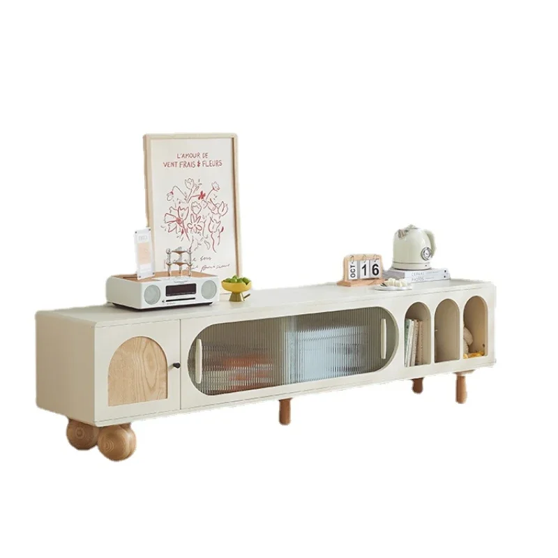 

Wyj Cream Style TV Bench for Bedroom Storage Locker Integrated Floor Cabinet