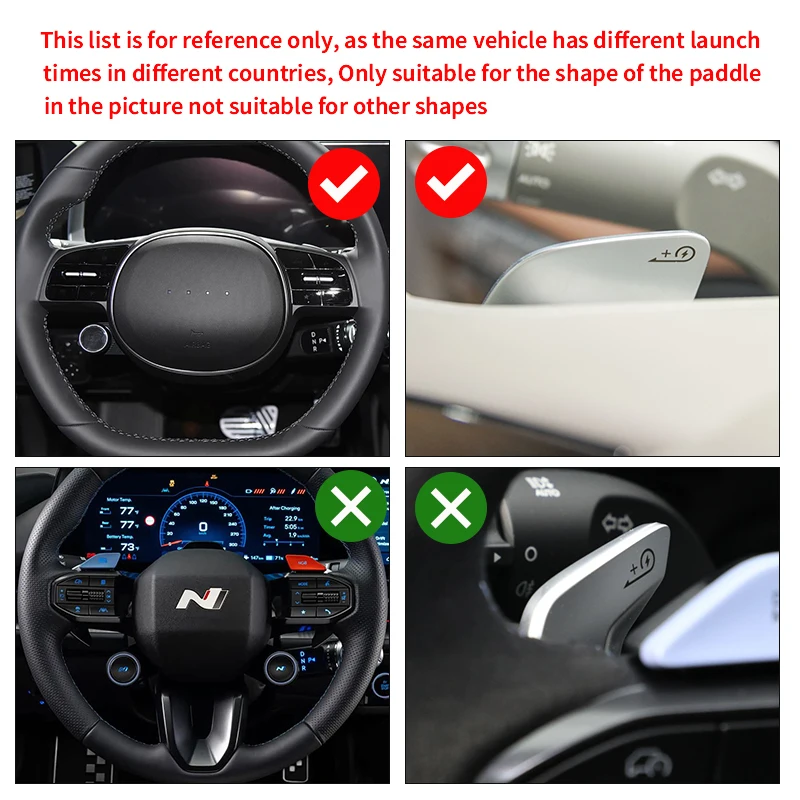 Alloy Shifter Paddles For Hyundai IONIQ 5 Ioniq 6 2021 2022 2023 Car Steering Wheel Shift Paddle Extension