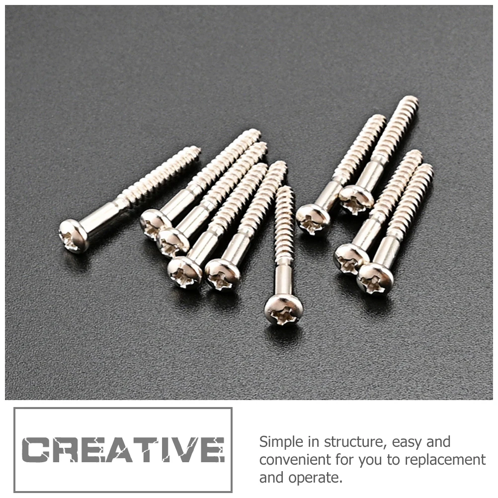

10pcs Metal Guitar Bridge Round-Head Pickup Screws Replacement Parts For Electric Guitars Repair Accessories Screws Mounting