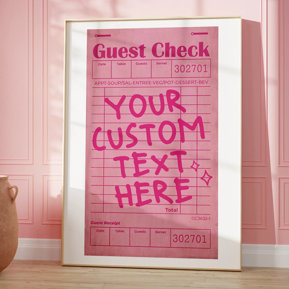 Cuadro sobre lienzo para pared con texto personalizado, carteles modernos y funky para decoración del hogar y la sala de estar