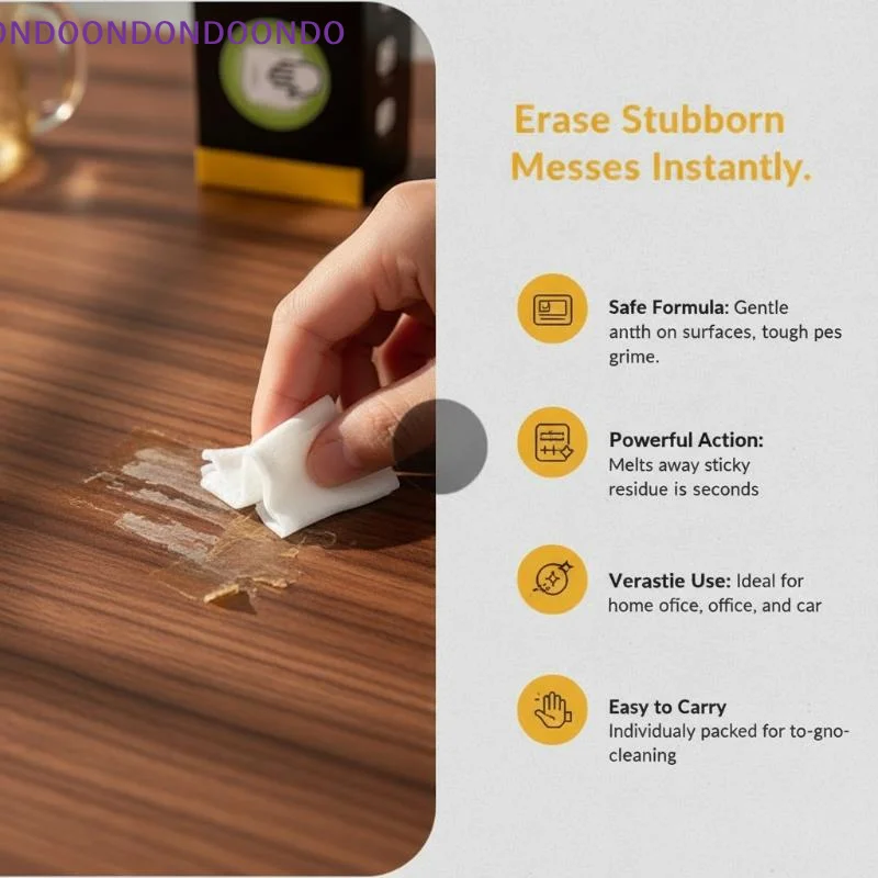 Adhesive Remover Wet Wipes No Residue Non-Toxic Multi-Surface Cleaning Wipes for Floor Glass Ceramic Plastic Home Use