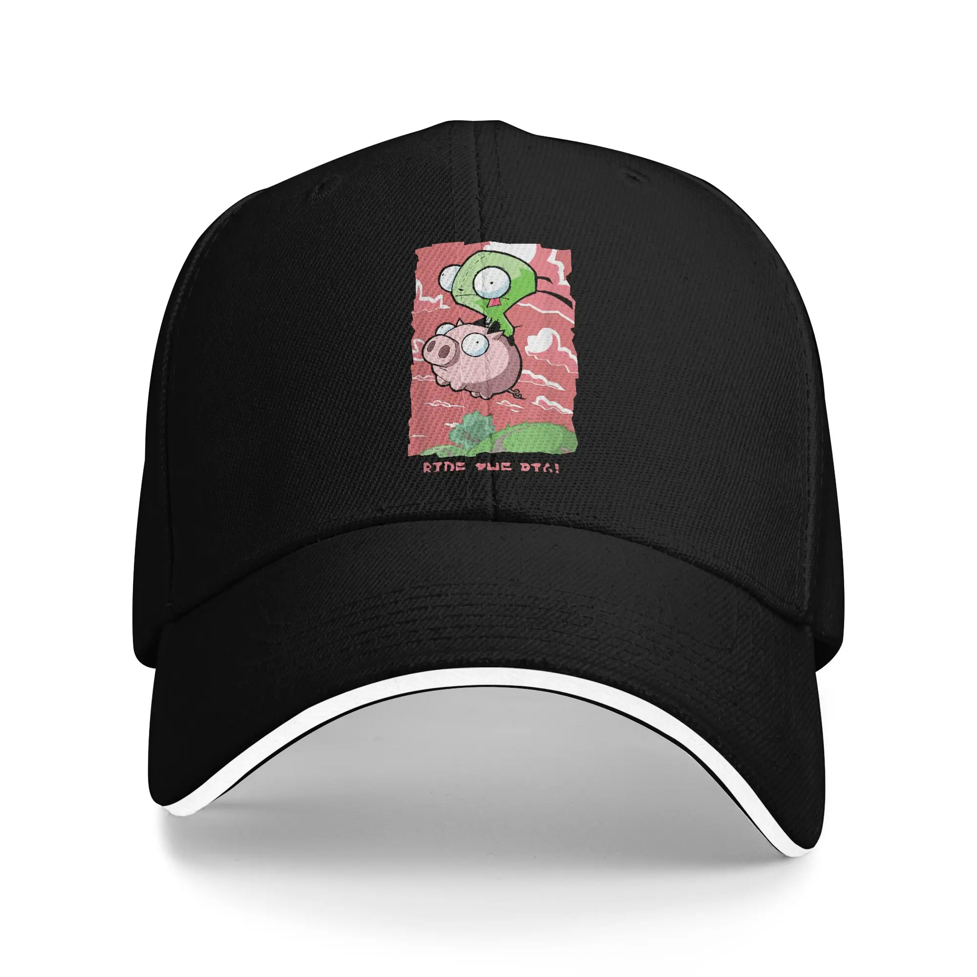 Invader Zim Gir Ride The Pig Baseball Caps Fashion  Sandwich Cap Unisex Adjustable Dad Hat Outdoor