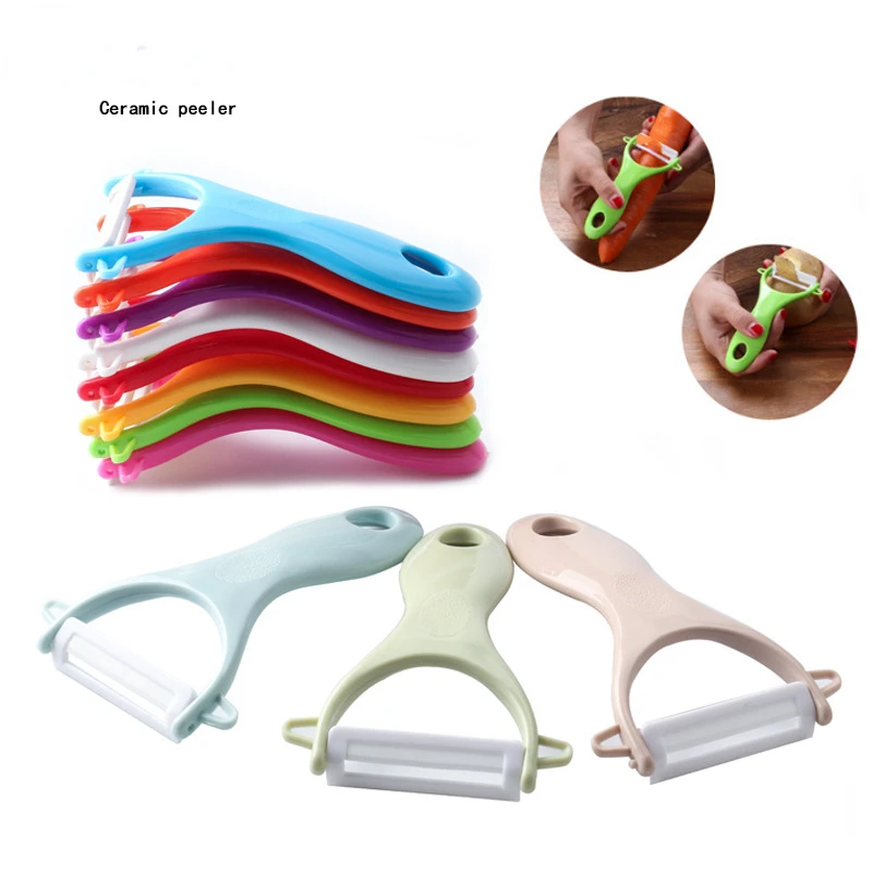 Ceramic Fruit Vegetable Peeler Knife Handheld Planer Stainless Steel Blade Potato Slicer Speed Cutter Rustproof Kitchen Tools