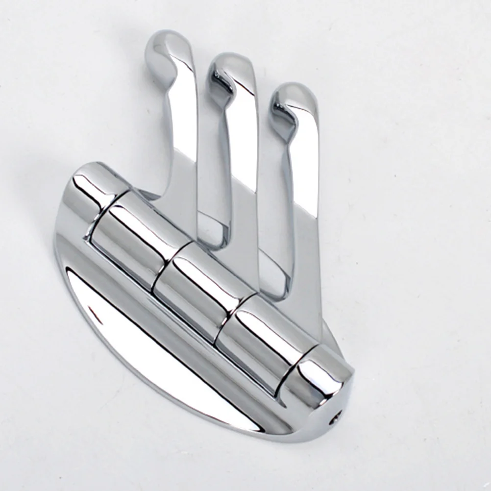 

Folding Coat Hook Swivel Swing Arm Wall Mounted Clothes Rack Towel Triple Hanger