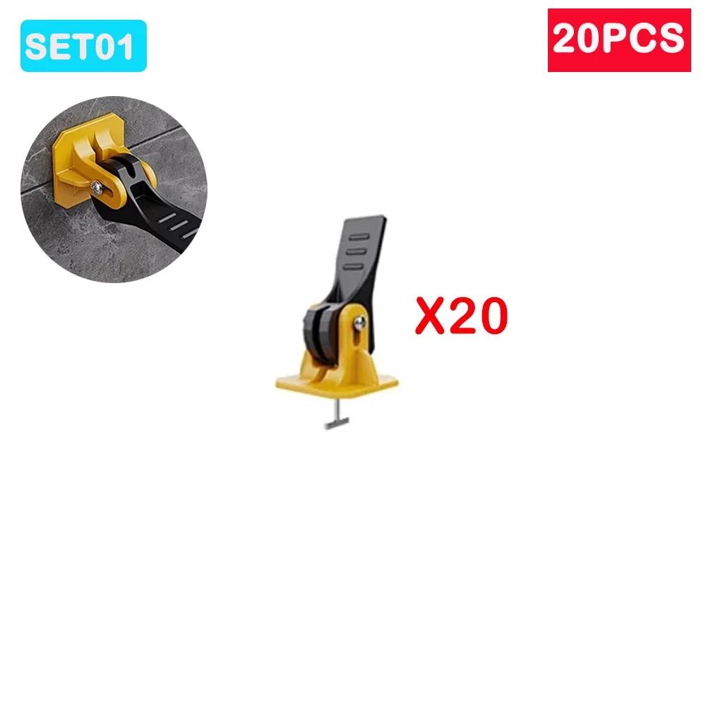 5-200pcs Sistema di livellamento per piastrelle per pavimenti Clip Strumenti di costruzione Livellatore per piastrelle Regolatore Localizzatore Distanziatori Set per pareti di piastrelle in porcellanato