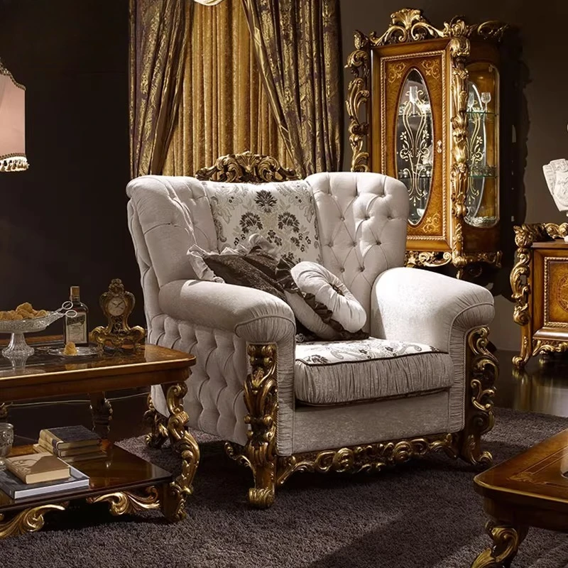 Living room furniture, solid wood carving flower corner, natural shell sofa edge, lamp stand