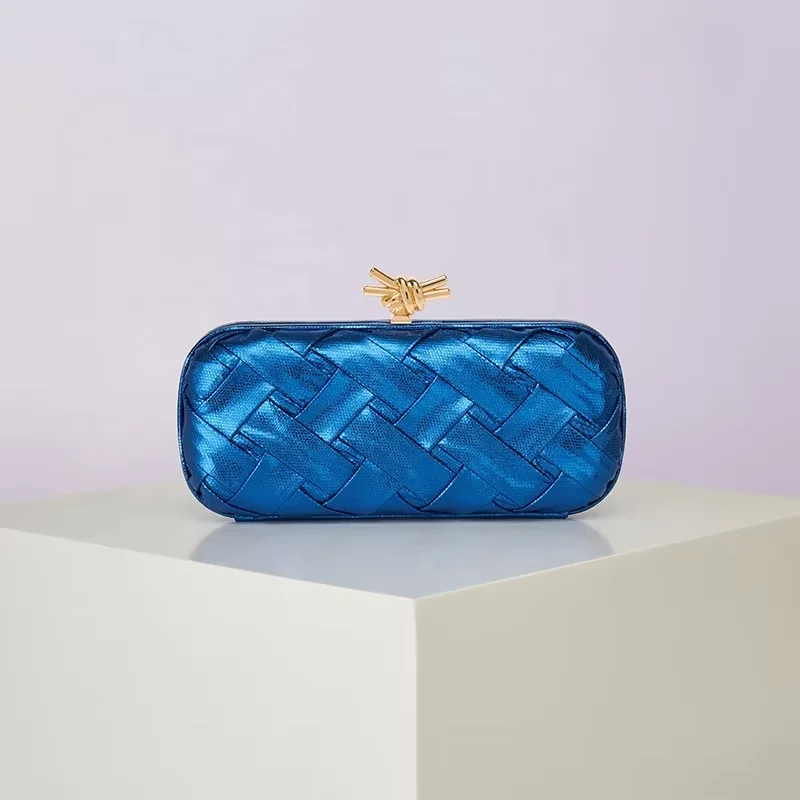 Immagine 4: Borsa a Mano Geometrica Intrecciata da Donna 2026, Versatile e Alla Moda, Pochette da Sera con Tracolla Singola