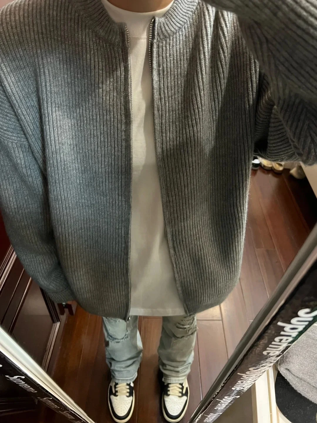 

Мужской вязаный кардиган на молнии с круглым вырезом, свободного кроя, из акрила, мягкий и удобный, для весны и осени