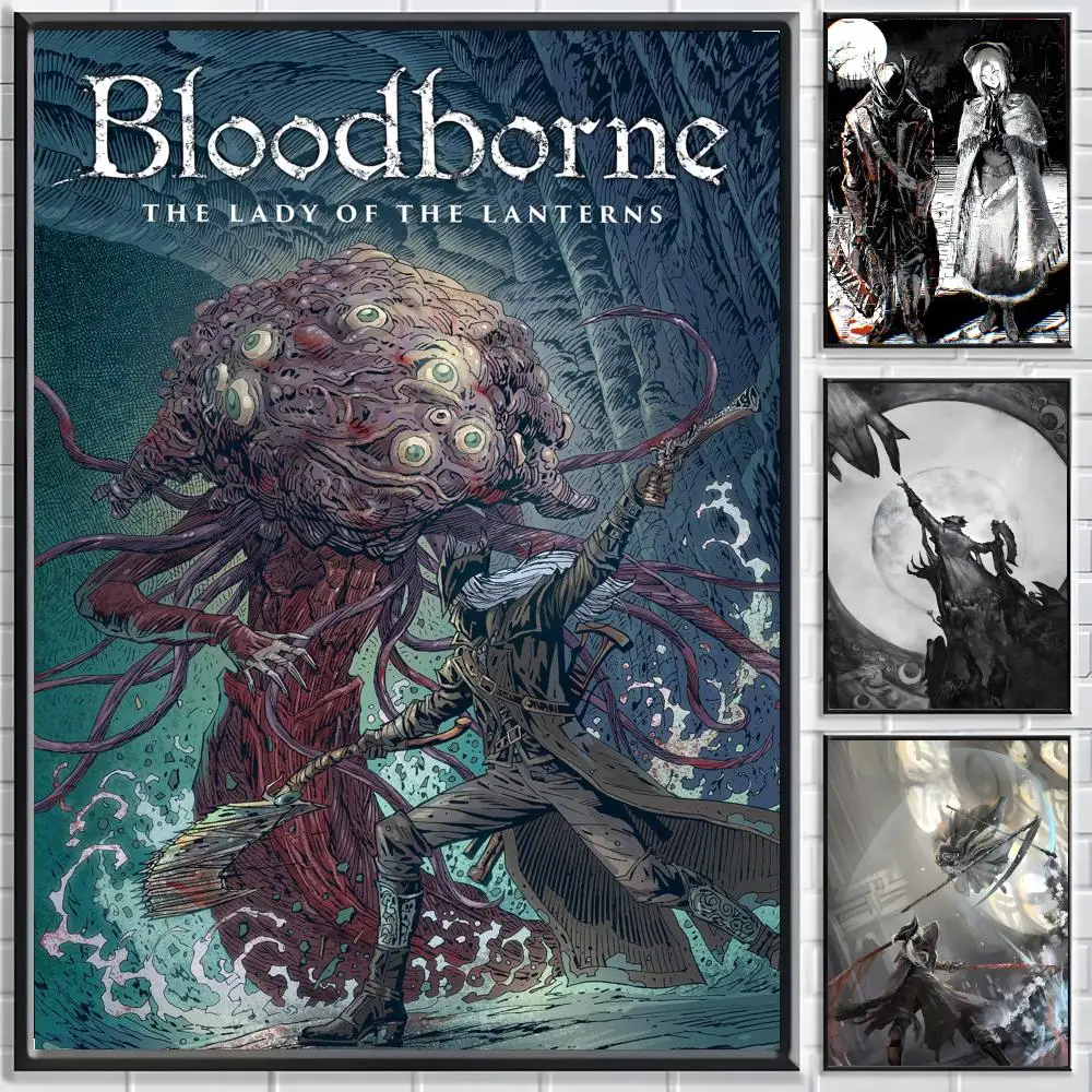 Game Bloodborne Poster Classic poster and wall art prints are suitable for living rooms, bedrooms,and home
