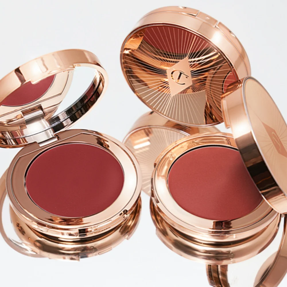 Charlotte Tilbury Silky-soft Powder Blush Lip Stick Lip Gloss Blendable Long-Lasting Powder Blusher Natural Makeup Cosmetics